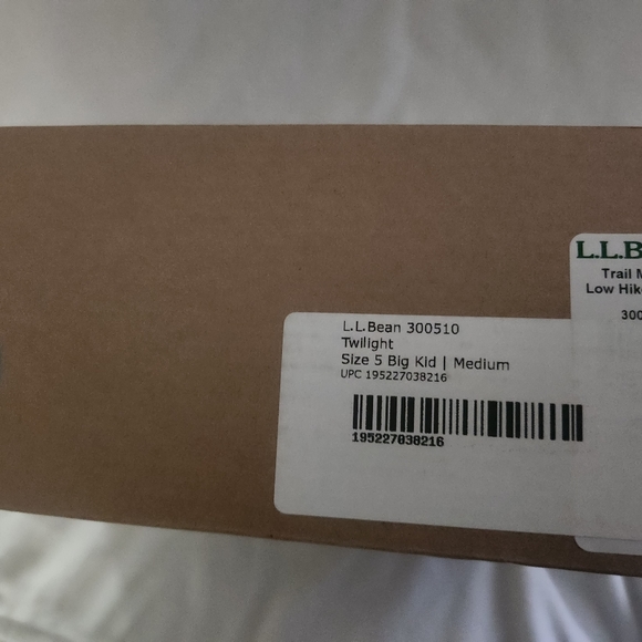 L.L. Bean Kids' Trail Model Low Hiker Shoes Youth Big Kid Sz 5 Twilight Blue NIB - Picture 9 of 10